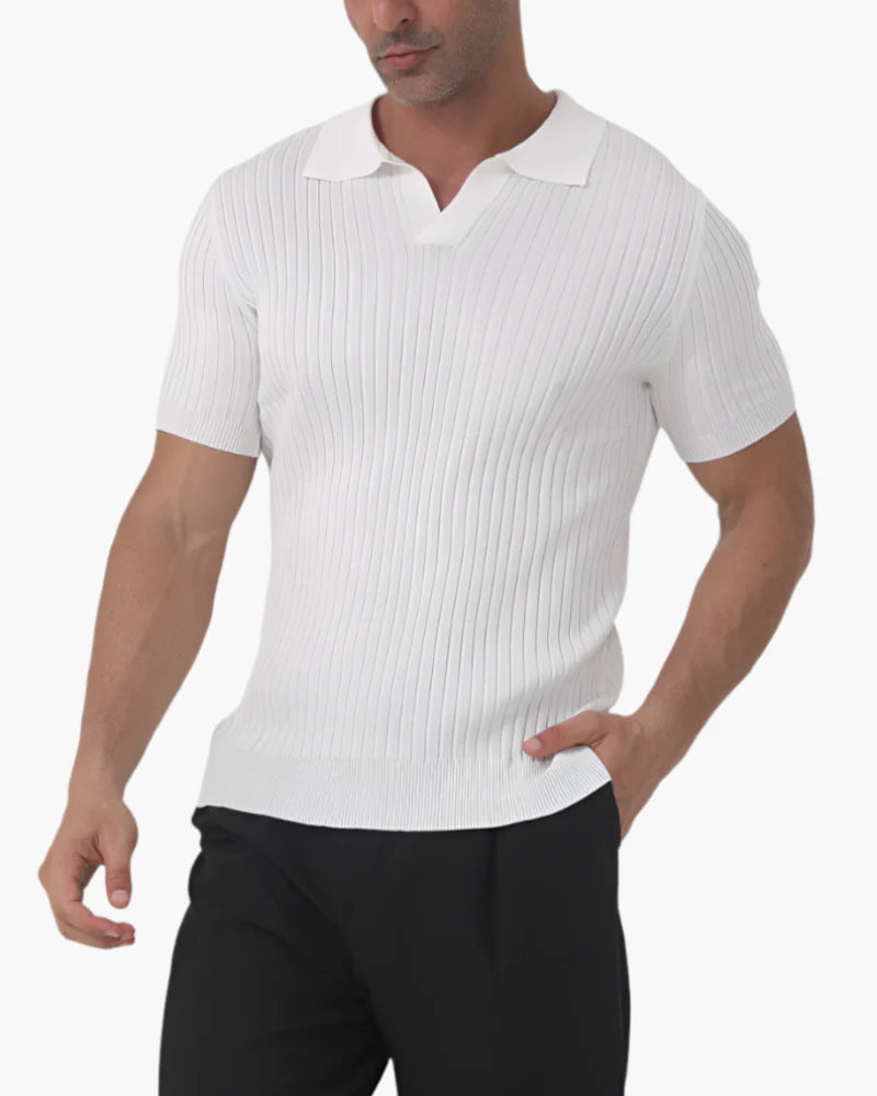 Florence - Ribbed Cotton Polo Old Money Dandimos