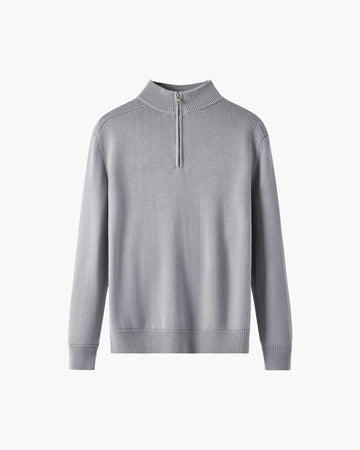 Merino Wool Zip Up Old Money